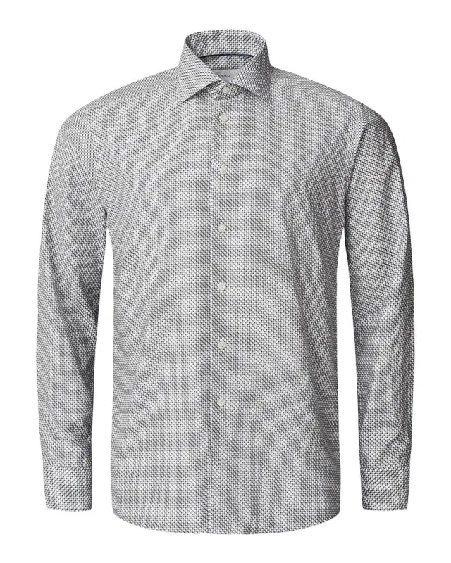 Eton Men 's Geometric Print Slim-Fit Twill Shirt