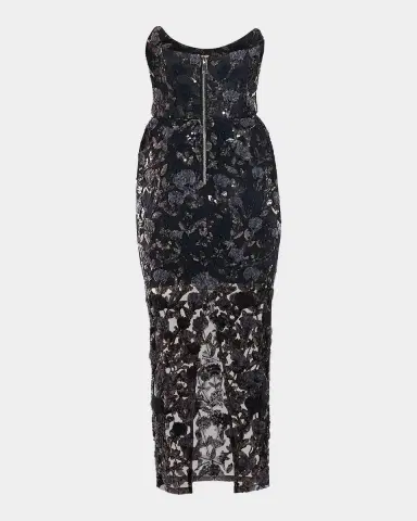 Zhivago Roses & Their Ashes Sheath Cocktail Midi Dress | Thumbnail 5