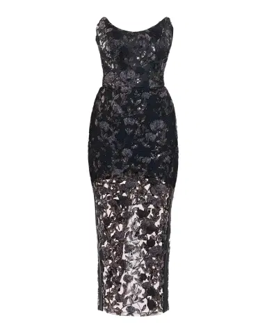 Zhivago Roses & Their Ashes Sheath Cocktail Midi Dress | Thumbnail 1