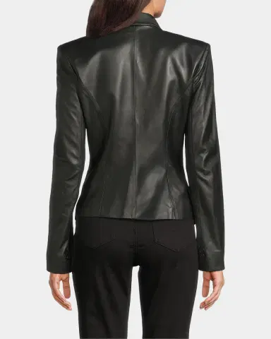 Undra Celeste Vintage Double-Breasted Leather Blazer | Thumbnail 3 Undra Celeste Vintage Double-Breasted Leather Blazer | Thumbnail 3