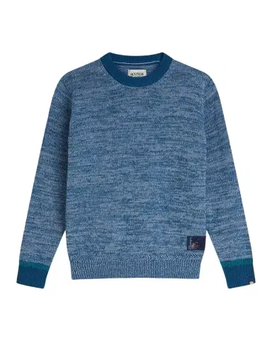Scotch & Soda Boy's Melange Cotton Crewneck Sweater | Thumbnail 1 Scotch & Soda Boy's Melange Cotton Crewneck Sweater | Thumbnail 1