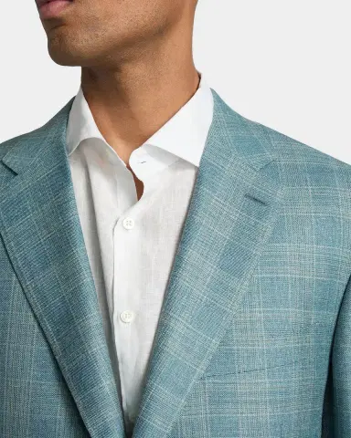 Canali Men's Siena Textured Plaid Wool-Blend Sport Coat | Thumbnail 5