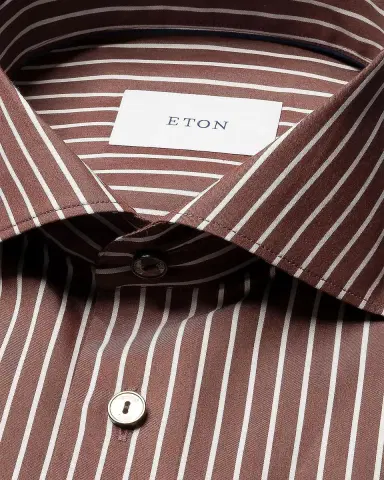 Eton Men 's Striped Cotton-Silk Shirt | Thumbnail 3 Eton Men 's Striped Cotton-Silk Shirt | Thumbnail 3