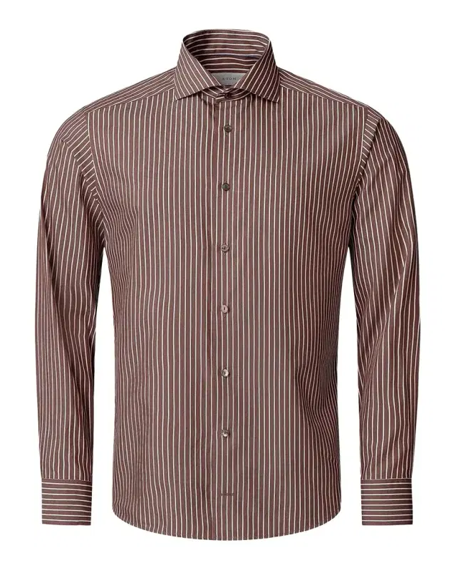 Eton Men 's Striped Cotton-Silk Shirt
