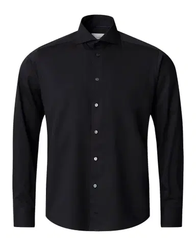 Eton Men 's Contemporary-Fit Solid Cotton-Silk Shirt | Thumbnail 1 Eton Men 's Contemporary-Fit Solid Cotton-Silk Shirt | Thumbnail 1
