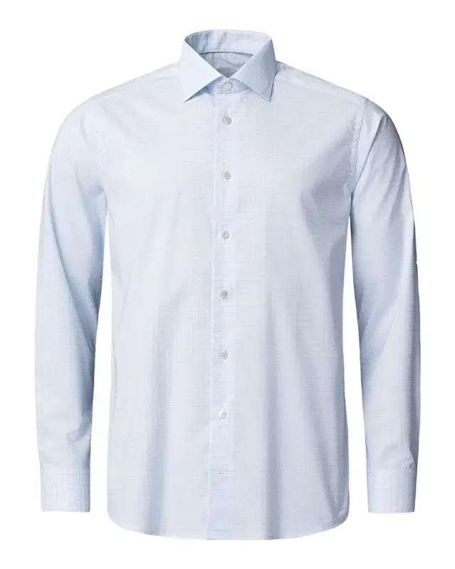 Eton Men 's Elevated Check Contemporary-Fit Cotton Shirt