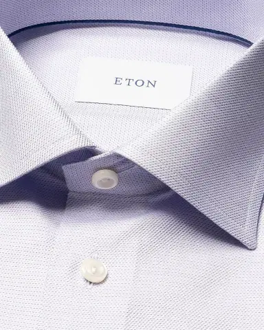 Eton Men's Contemporary-Fit Textured Twill Shirt | Thumbnail 5 Eton Men's Contemporary-Fit Textured Twill Shirt | Thumbnail 5