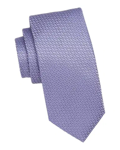 Canali Men's Zigzag Woven Silk Tie | Thumbnail 3