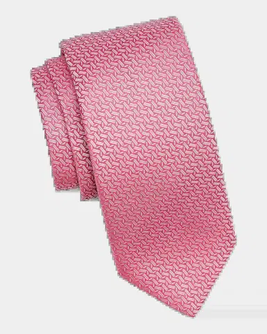 Canali Men's Zigzag Woven Silk Tie | Thumbnail 2