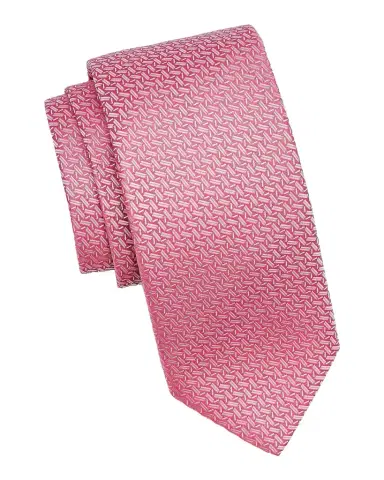 Canali Men's Zigzag Woven Silk Tie | Thumbnail 1