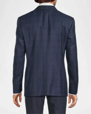 Canali Men's Siena Plaid Classic-Fit Sportcoat | Thumbnail 3