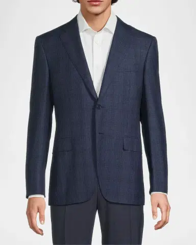 Canali Men's Siena Plaid Classic-Fit Sportcoat | Thumbnail 4