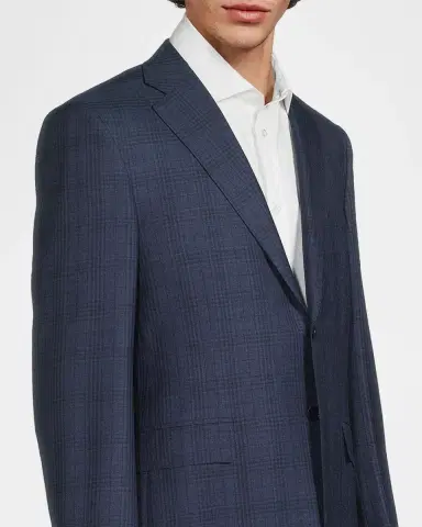Canali Men's Siena Plaid Classic-Fit Sportcoat | Thumbnail 5