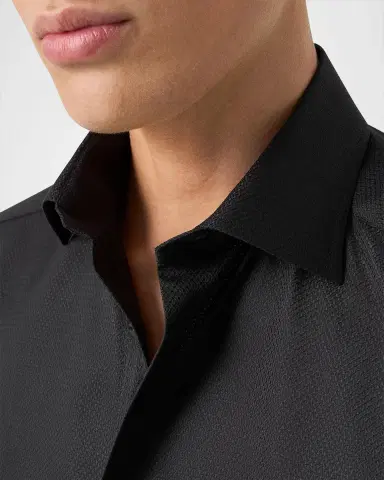 Eton Men's Contemporary-Fit Cotton-Silk Shirt | Thumbnail 4 Eton Men's Contemporary-Fit Cotton-Silk Shirt | Thumbnail 4