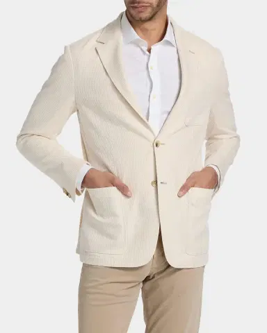Canali Men's Waffle-Knit Cotton Jersey Jacket | Thumbnail 4