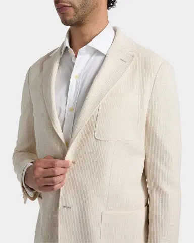 Canali Men's Waffle-Knit Cotton Jersey Jacket | Thumbnail 5