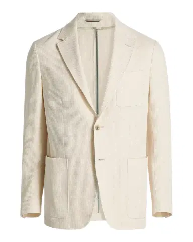 Canali Men's Waffle-Knit Cotton Jersey Jacket | Thumbnail 1