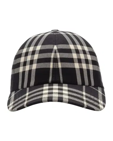 Burberry Men's Checked Cotton Baseball Cap | Thumbnail 1