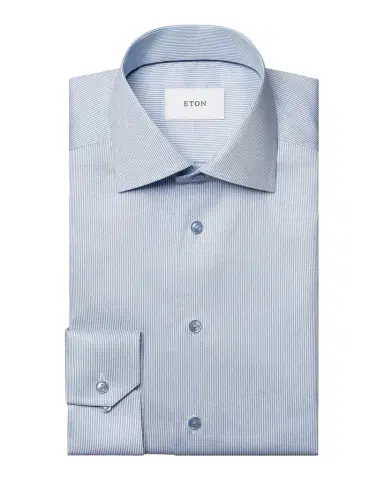 Eton Men's Striped Twill Contemporary-Fit Shirt | Thumbnail 1 Eton Men's Striped Twill Contemporary-Fit Shirt | Thumbnail 1
