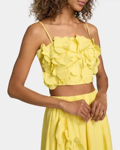 Ramy Brook Everly Petal Appliqué Cotton-Blend Crop Top | Thumbnail 5 Ramy Brook Everly Petal Appliqué Cotton-Blend Crop Top | Thumbnail 5