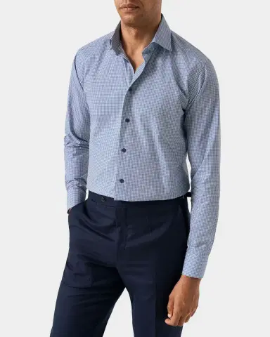 Eton Men's Slim-Fit Check Twill Shirt | Thumbnail 3 Eton Men's Slim-Fit Check Twill Shirt | Thumbnail 3