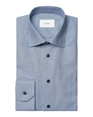 Eton Men's Slim-Fit Check Twill Shirt | Thumbnail 1 Eton Men's Slim-Fit Check Twill Shirt | Thumbnail 1