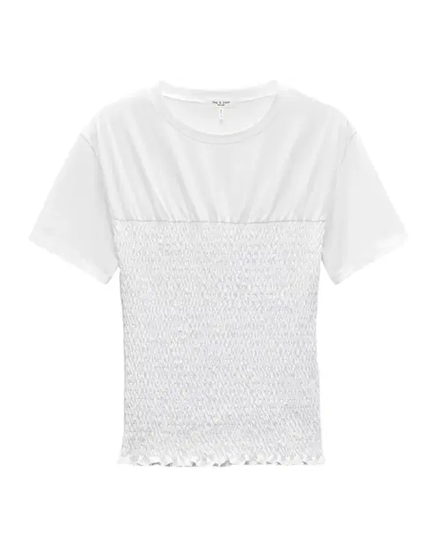 rag & bone Smocked Short-Sleeve T-Shirt