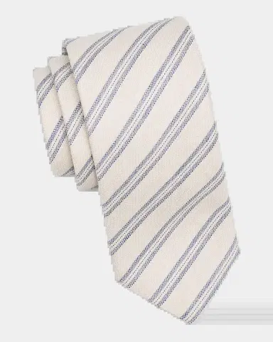 Canali Men's Striped Woven Silk Tie | Thumbnail 2 Canali Men's Striped Woven Silk Tie | Thumbnail 2