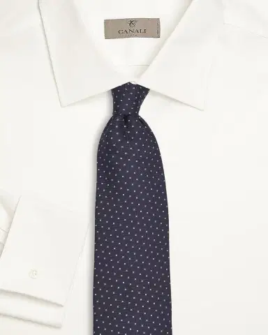 Canali Men's Light Square Silk Tie | Thumbnail 2