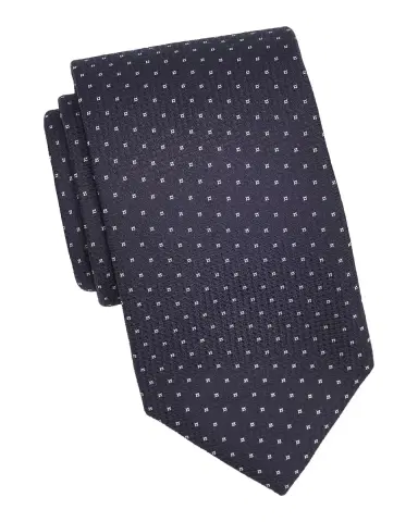Canali Men's Light Square Silk Tie | Thumbnail 3