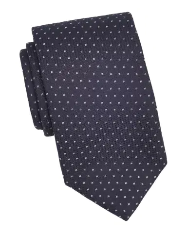 Canali Men's Light Square Silk Tie | Thumbnail 1