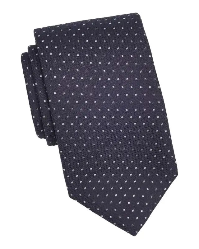Canali Men 's Light Square Silk Tie