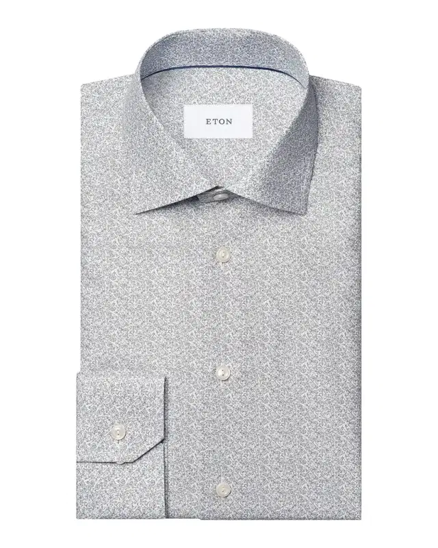 Eton Men 's Floral Contemporary-Fit Twill Shirt