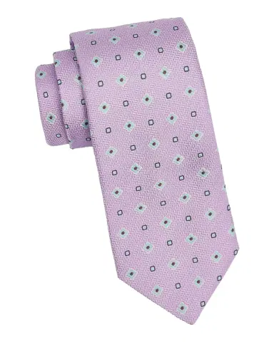 Canali Men's Medallion Woven Silk Tie | Thumbnail 3 Canali Men's Medallion Woven Silk Tie | Thumbnail 3