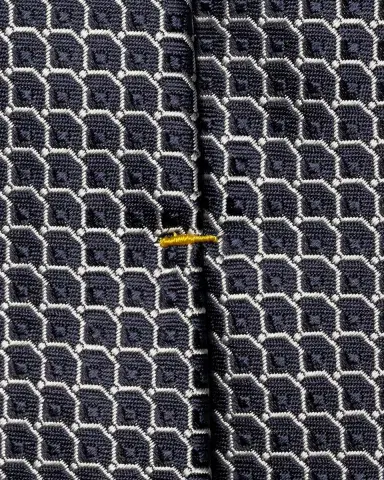 Eton Men 's Geometric Woven Silk Tie | Thumbnail 4