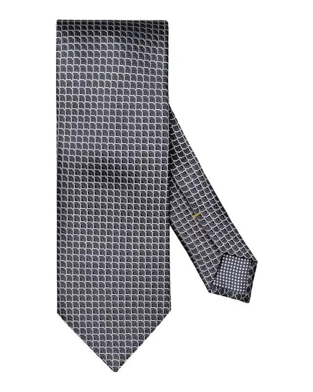 Eton Men 's Geometric Woven Silk Tie