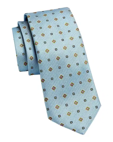Canali Chevron Medallion Silk Tie | Thumbnail 1