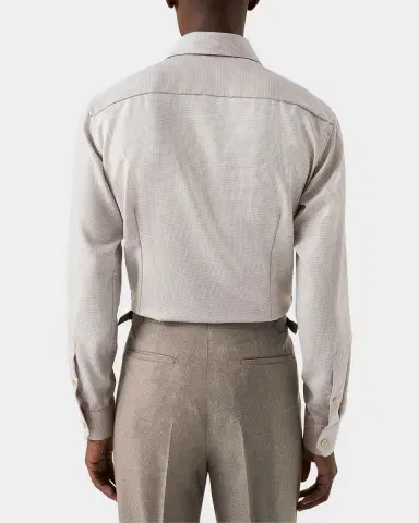 Eton Men's Houndstooth Contemporary-Fit Cotton Twill Shirt | Thumbnail 2 Eton Men's Houndstooth Contemporary-Fit Cotton Twill Shirt | Thumbnail 2