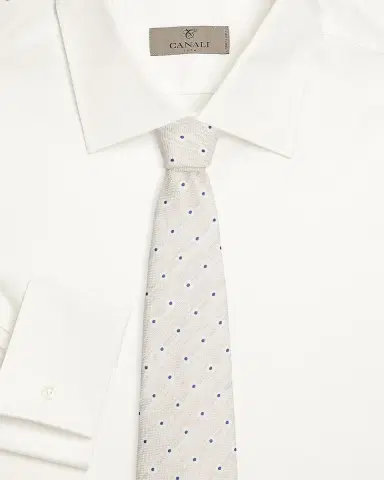Canali Polka Dot Silk Tie | Thumbnail 2