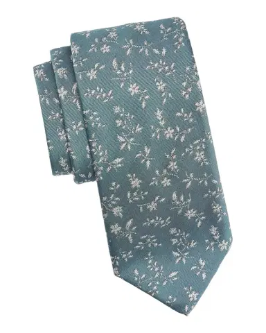 Canali Men's Floral Woven Silk Tie | Thumbnail 1