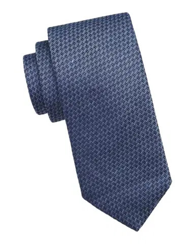 Canali Geometric Woven Silk Tie | Thumbnail 1