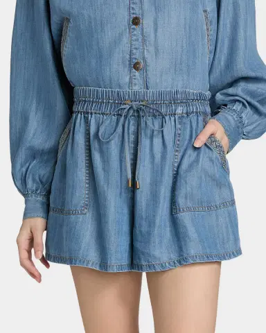 Ramy Brook Annalise Wide-Leg Denim Shorts | Thumbnail 4 Ramy Brook Annalise Wide-Leg Denim Shorts | Thumbnail 4