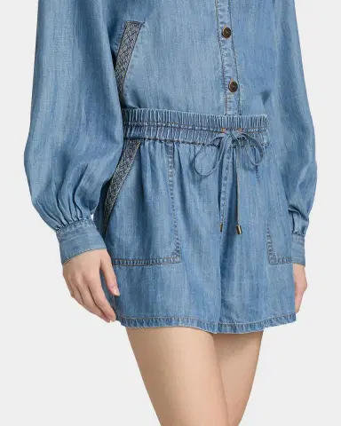 Ramy Brook Annalise Wide-Leg Denim Shorts | Thumbnail 7 Ramy Brook Annalise Wide-Leg Denim Shorts | Thumbnail 7