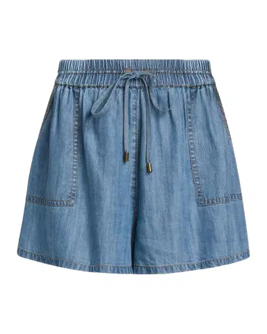 Ramy Brook Annalise Wide-Leg Denim Shorts | Thumbnail 1 Ramy Brook Annalise Wide-Leg Denim Shorts | Thumbnail 1