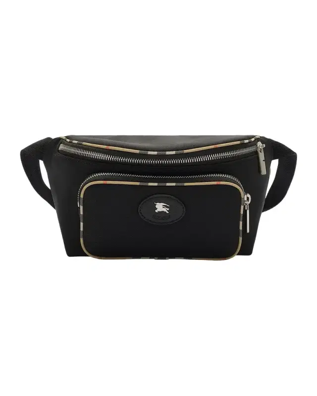 Burberry Men 's EKD Stamp Check-Trim Belt Bag