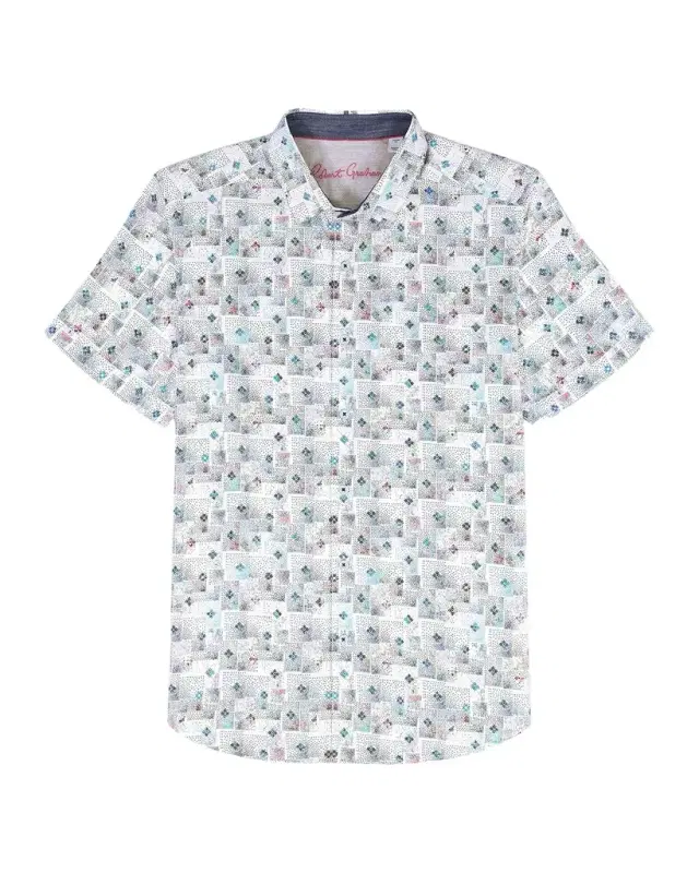 Robert Graham Embarcadero Geometric Cotton Short-Sleeve Shirt