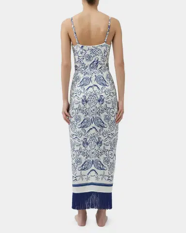 SIMKHAI Russo Printed Fringed Pareo | Thumbnail 3