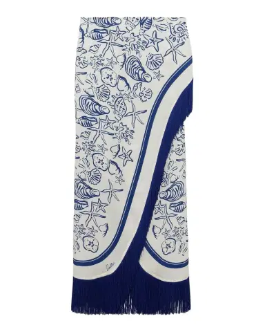 SIMKHAI Russo Printed Fringed Pareo | Thumbnail 1