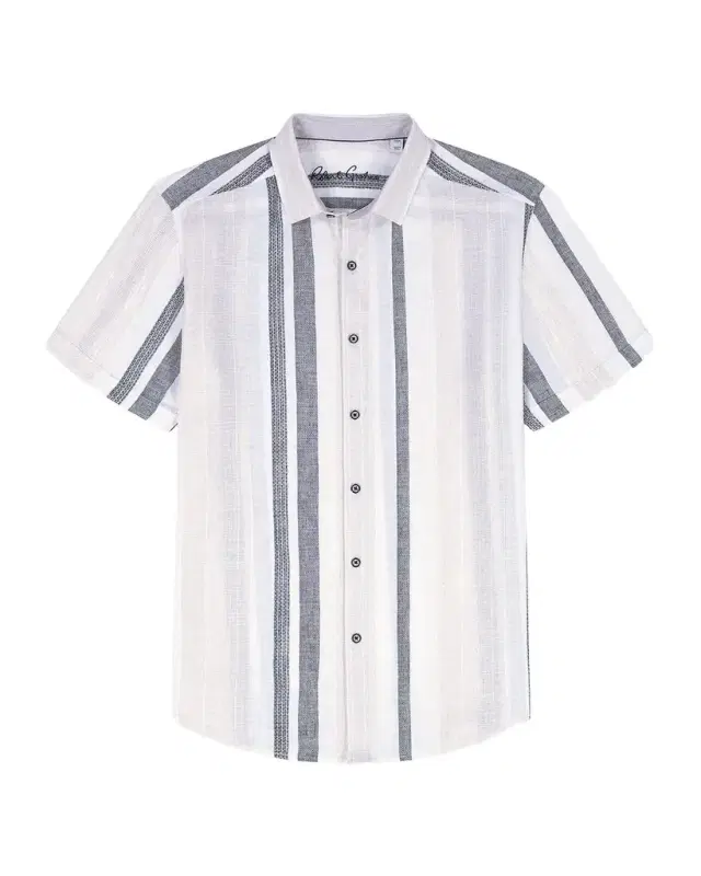Robert Graham Men 's Makai Striped Short-Sleeve Shirt