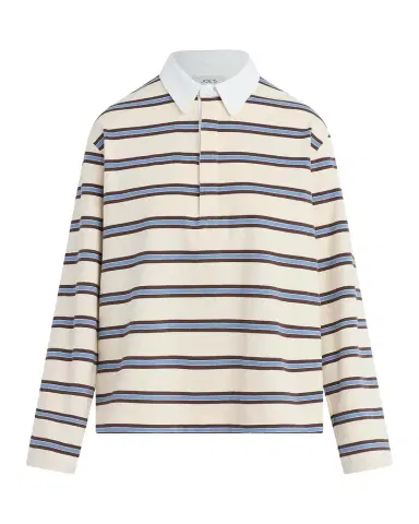 Joe's Jeans Dylan Striped Cotton Oversized Rugby Shirt | Thumbnail 1 Joe's Jeans Dylan Striped Cotton Oversized Rugby Shirt | Thumbnail 1